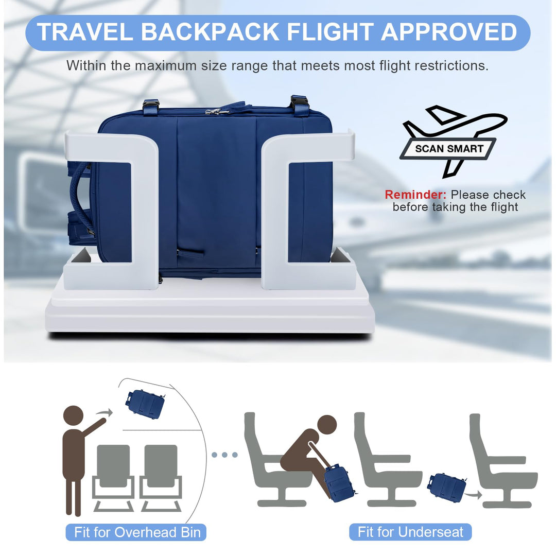 coofay Travel Backpack Carry On Backpack Personal Item Travel Bag Mochila De Viaje Carry On Backpack For Airplanes Traveling Backpack For Women Gym Backpack College Backpack Sapphire Blue