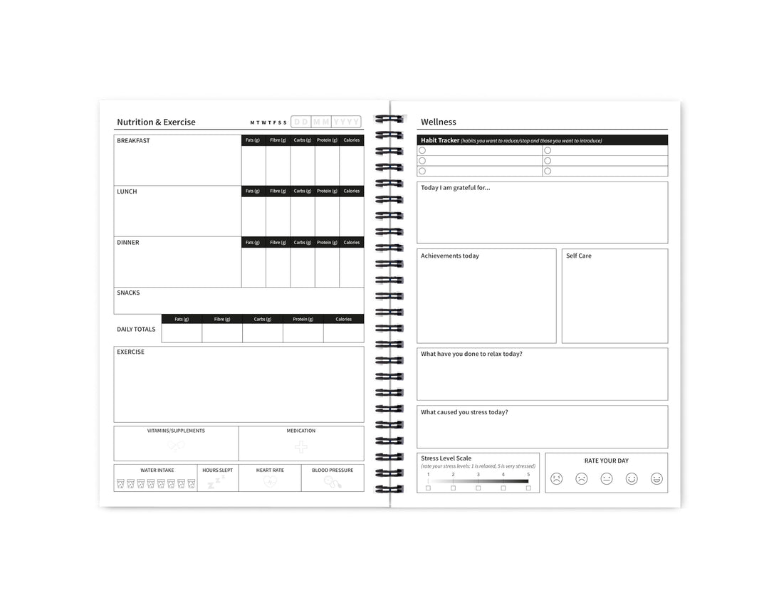 Better Health - Exercise, Nutrition & Wellness Journal - Stay healthy with our handy, simple tracking charts - A5 size with 104 undated pages - For A Happier, Healthier Life (Lilac)