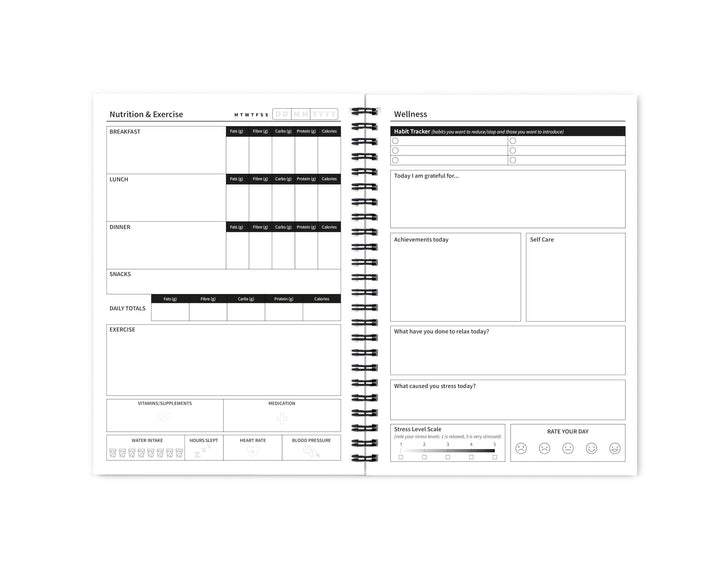 Better Health - Exercise, Nutrition & Wellness Journal - Stay healthy with our handy, simple tracking charts - A5 size with 104 undated pages - For A Happier, Healthier Life (Lilac)