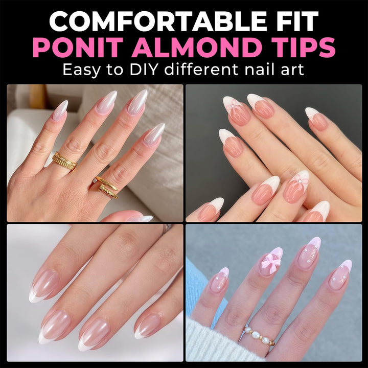 XXL Square Gel Nail Tips | 120 PCS Extra Long | No C Curve | DIY Home Use