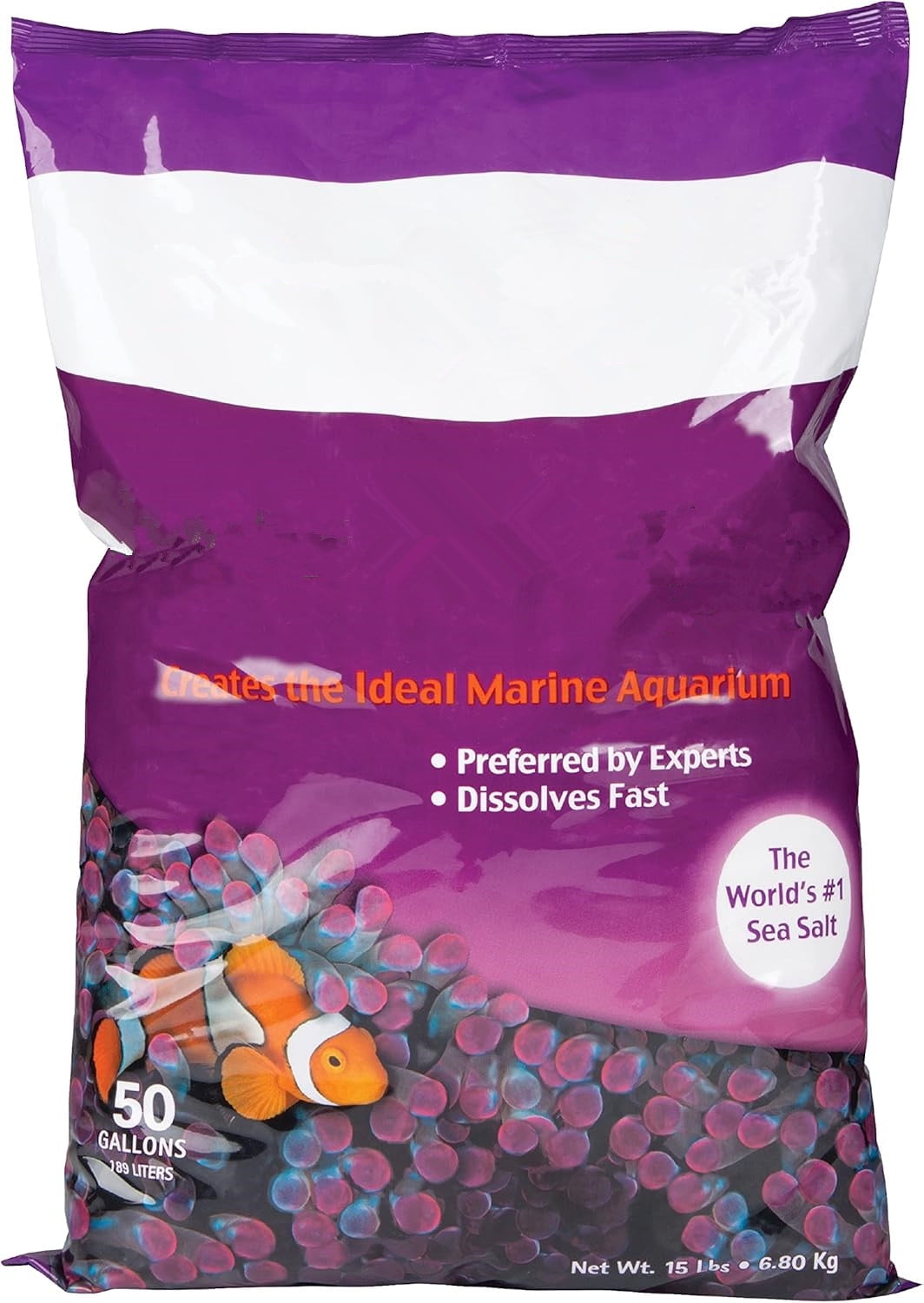 ANHXN Sea Salt 50 Gallons, For Marine Aquariums, Fast Dissolving