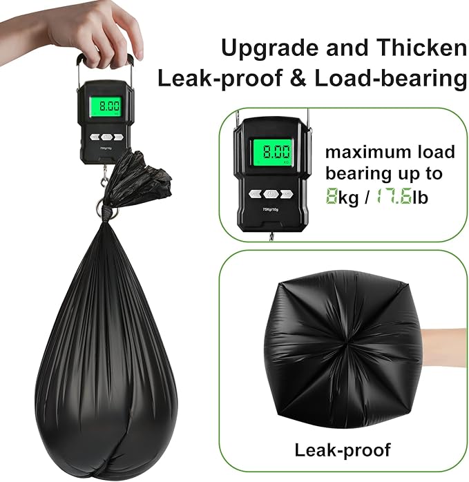 80 Portable Toilet Bags, Camping Toilet Bags, 5-8 Gallon Compostable Bags, Biodegradable Toilet Bags for 5-8 Gallon Bucket Toilet Seat, Biodegradable Waste Bags for Outdoor Boating Travel Camping