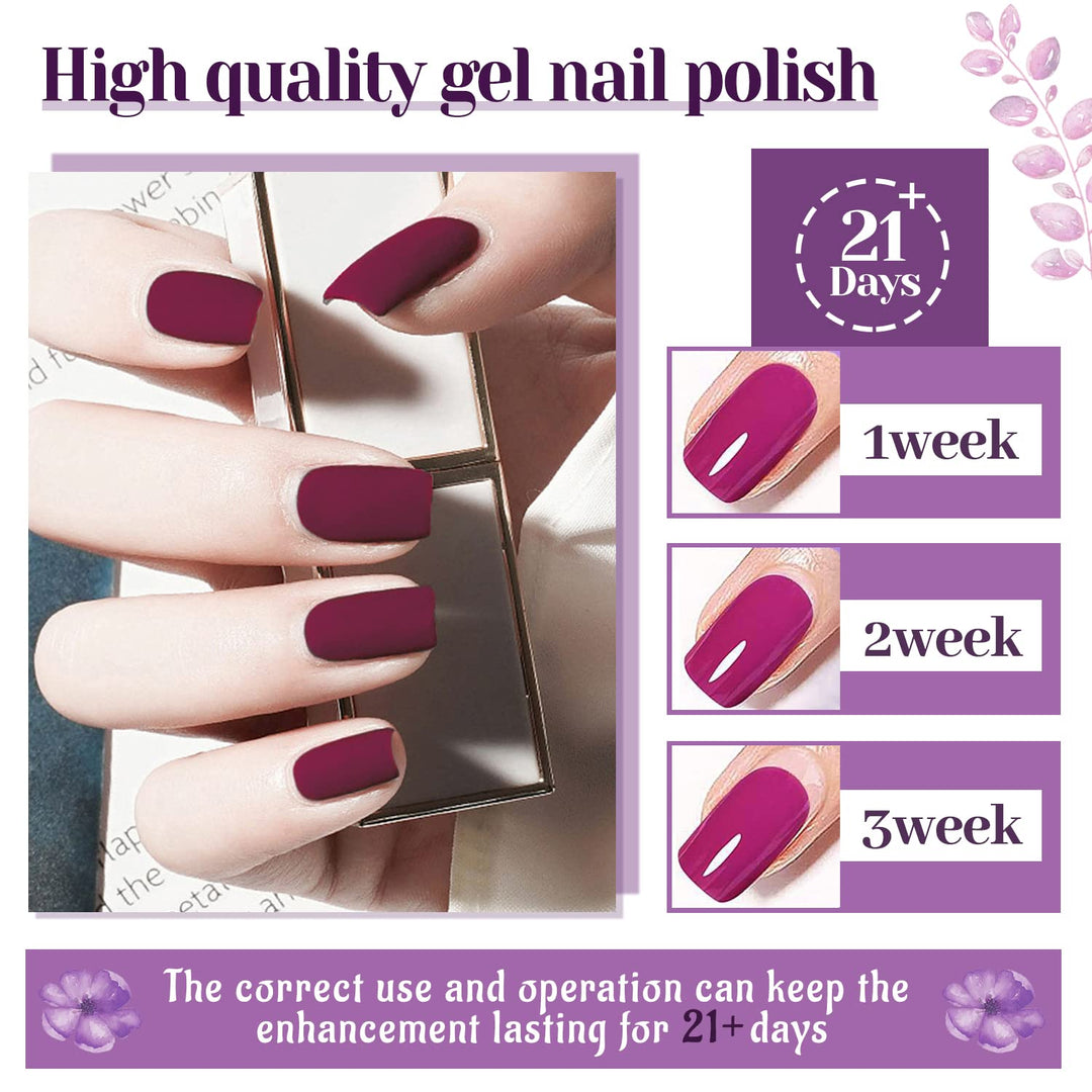 23-Piece Colorful Gel Nail Polish Kit | Classic Matte & Glossy Top Coats