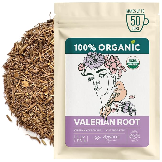Organic Valerian Root Tea (4oz.) - Te De Valeriana Organica Para Dormir y Ansiedad - Valerian Tea - Valarian Roots Herb to Improve Sleep, Lower Stress, Relax Muscles