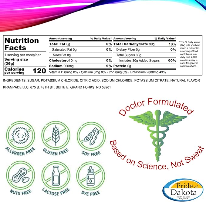 Anti-Cramping Potassium Replacement Sports Drink - 2K Fruit Punch Single Serve Colorless