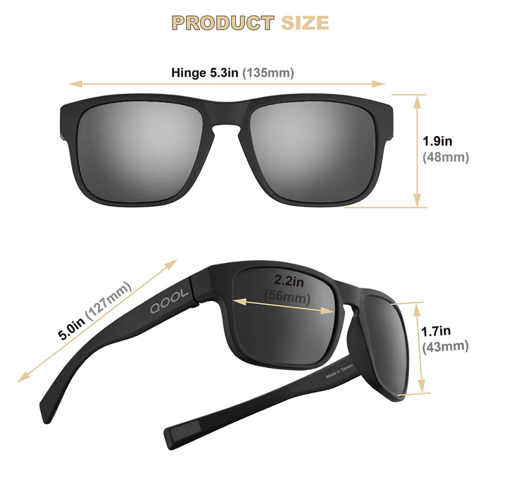 QOOL TIMES Living out your F11 sport Polarized driving Sunglasses Men, Casual Lifestyle Boating Sailing Hiking Fishing gifts Outdoors Justin holbrook