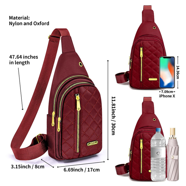 Aisijimo Small Sling Bag For Women Men Casual Crossbody Sling Backpack