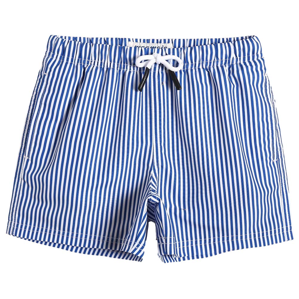 maamgic Boys Swim Trunks Toddler Swim Shorts Little Boys Bathing Suit Swimsuit Toddler Boy Swimwear,Stripe Bluewhite,2 T