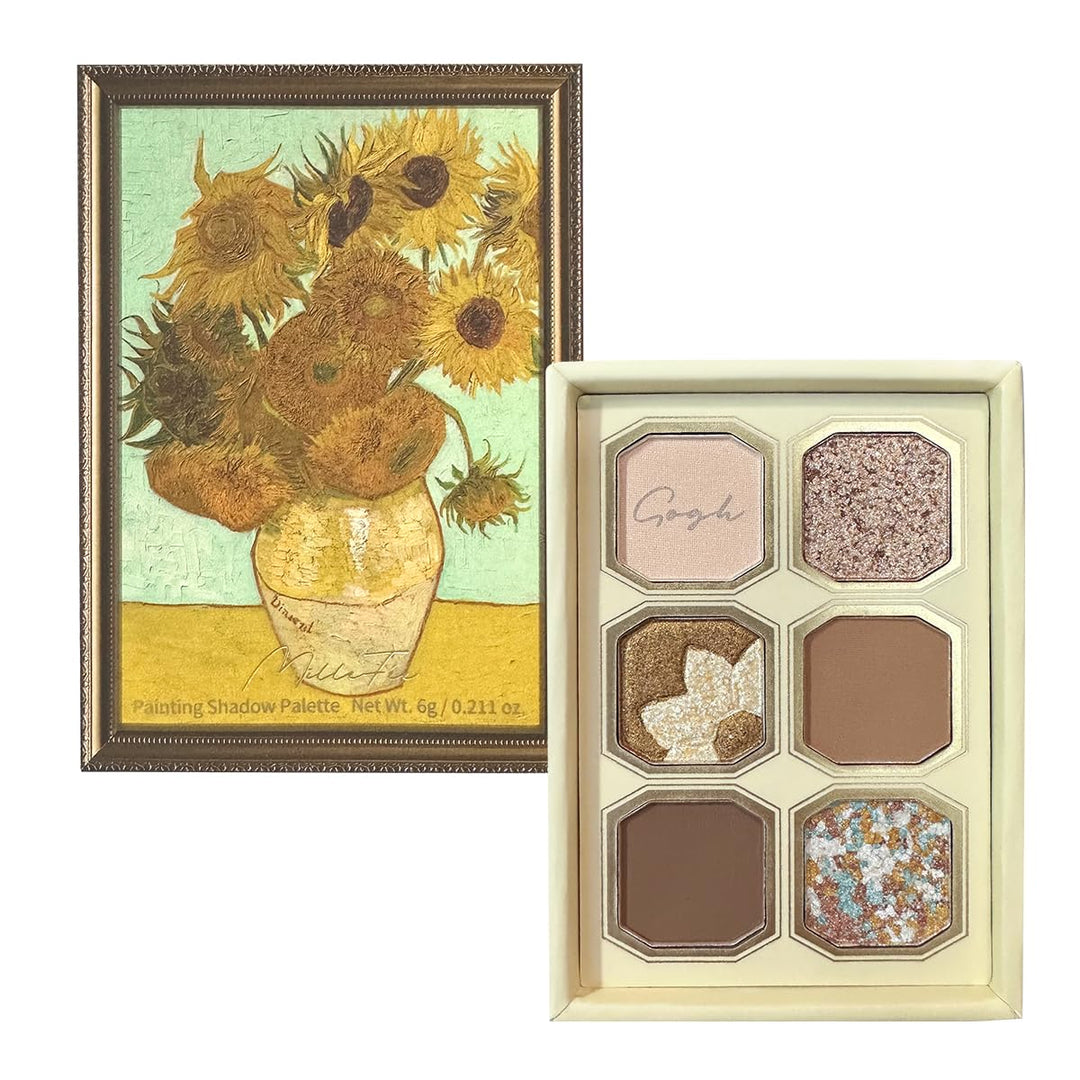 MilleFée Painting Shadow Palette 11 Sunflowers, Eyeshadow Palette, Warm Deep, Cruelty-Free, Smudge-Proof, Smooth Powder, High Blendable, High Pigmented