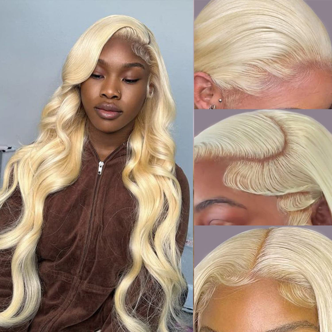 Alimoonbeam 613 Lace Front Wig Human Hair 13X4 Hd Blonde Lace Front Wigs Human Hair 180% Density 613 Hd Transparent Lace Frontal