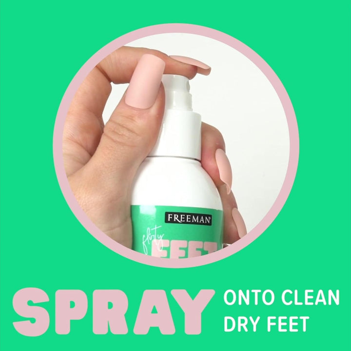 Freeman Flirty Feet Coconut & Aloe Foot Spray | Softening Exfoliating Peel | 4 fl. oz. (Pack of 2)