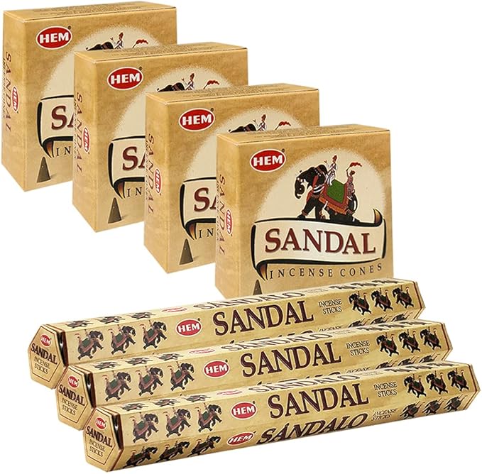Sandalo Sandalwood Incense Sticks and Cone Incense Holder Variety Pack #1 Bundle insence insense insienso