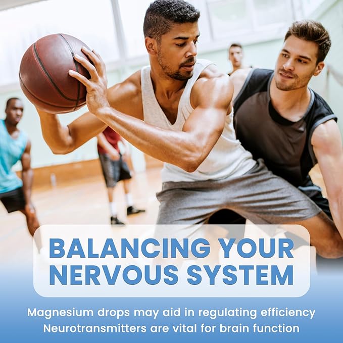 Triple Magnesium Complex Liquid Drops, 1300mg Magnesium Glycinate, Taurate & Citrate with Omega3, L-Theanine, Ashwagandha, Potassium, D3, B6, B12 for Calm, Sleep, Muscle, Strawberry Flavor, 2 Fl OZ