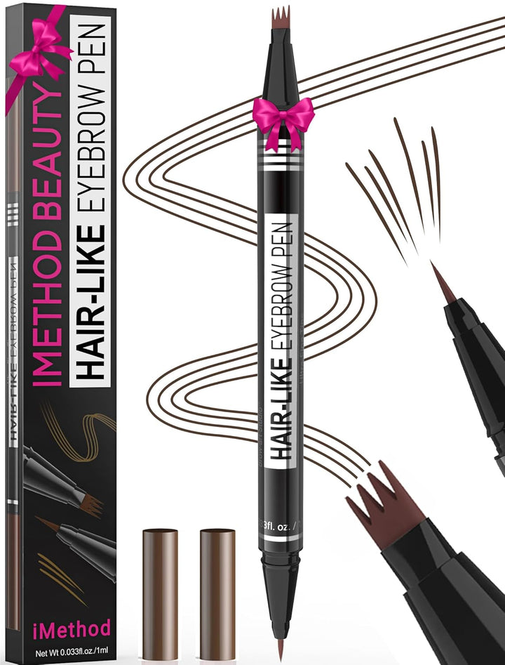 iMethod Microblading Eyebrow Pen | 2-in-1 Dark Brown Eyebrow Pencil for Women