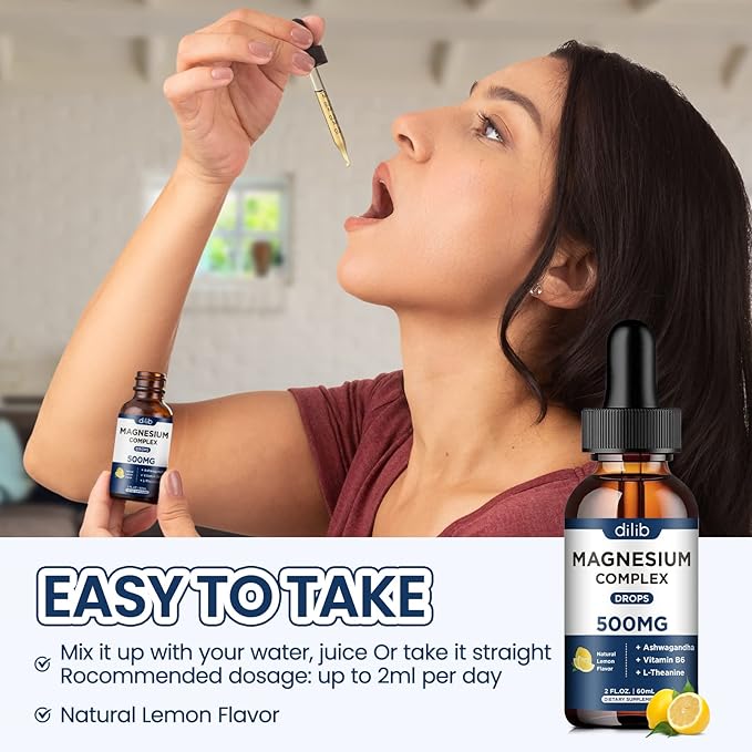 Magnesium Glycinate Liquid Drops with Citrate, Malate Liquid Berberine Supplement