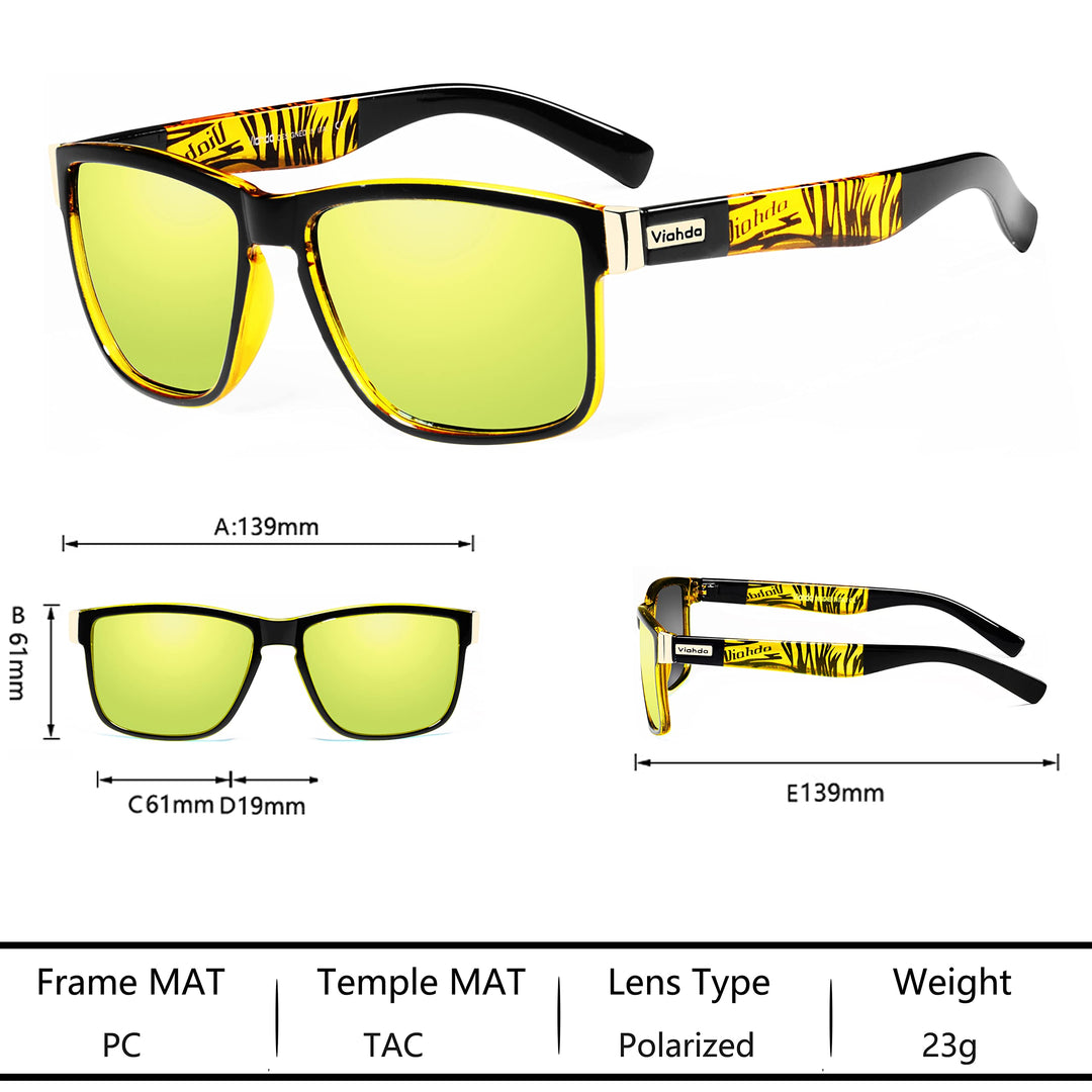 VIAHDA Polarized Sports Sunglasses for Man Cycling Running Fishing Golf Sun glasses Women HD6009