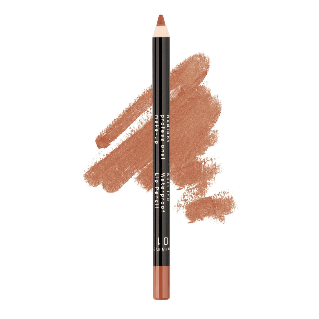 Radiant Professional Waterproof Lip Liner - Long Lasting and Defined Lips in Caramel - Soft & Creamy Lipliner with Vitamin E - Longwearing Formula, 1.20g