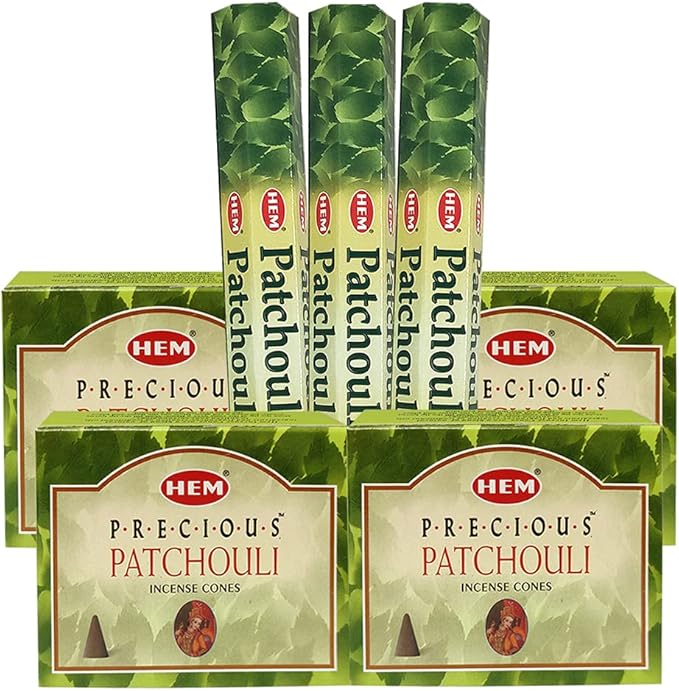 Patchouli Incense Sticks and Cone Incense Holder Variety Pack Bundle insence insense insienso