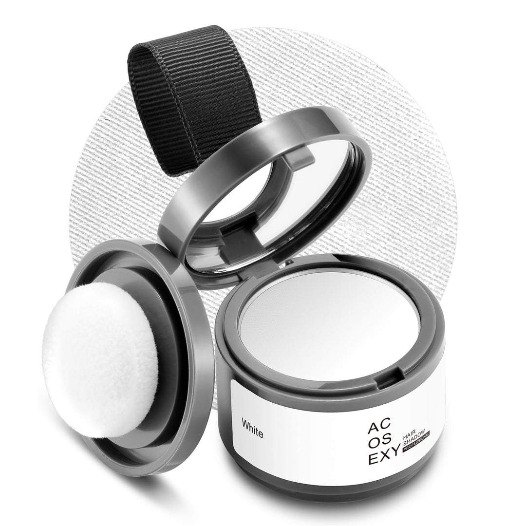 Acosexy Root Touch Up Hair Color Powder,Instantly Root Cover Up Hairline Shadow Powder,Thinning Hair For Women Eyebrows, Gray Ha