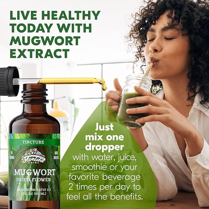 Mugwort Extract Liquid Drops – Organic Relaxation, Sleep Support Drops – Natural Mugwort Tincture - Made in USA - 2 Fl Oz