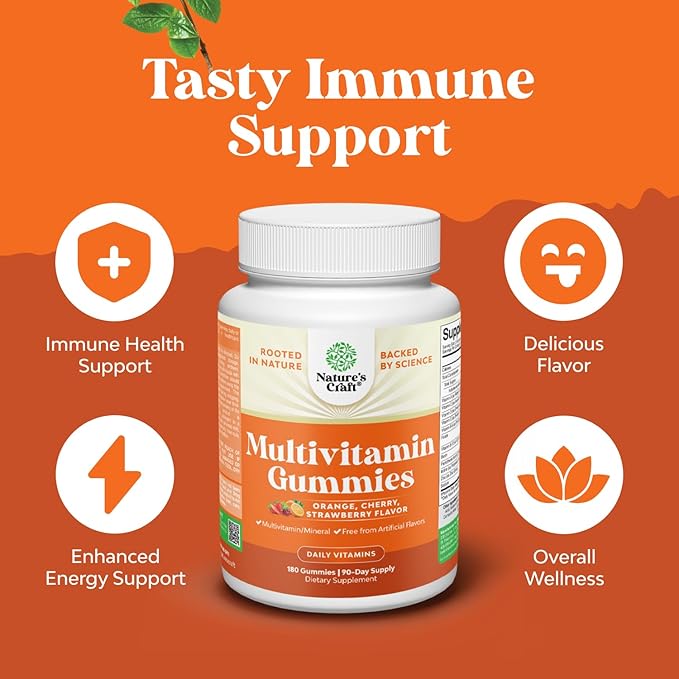 Potent Daily Multivitamin Gummies for Adults - Wellness Blend of Vitamin D A C E B12 Zinc and Biotin - Adult Vitamin Gummy for Energy and Immune Health - Non-GMO Gluten Free and Halal - 180 Gummies