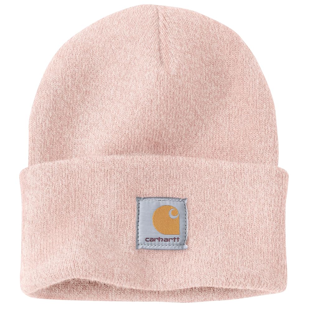 Carhartt Men's Knit Cuffed Beanie, Ash Rose/Marshmallow Marl, OFA