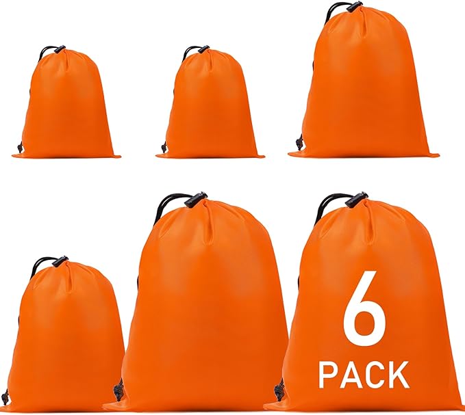 iMucci Upgrade Waterproof Drawstring Bag Sack Nylon Bag Ditty Bag for Gym Traveling, Hiking, Yoga, Shopping