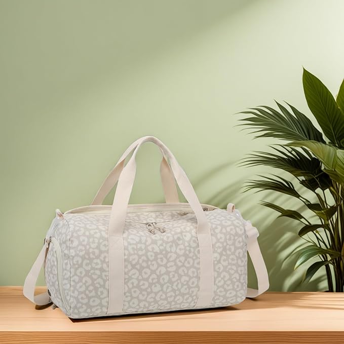 Gym Bag Sports Duffle with Wet Pocket Dance Overnight Bag with Waterproof Shoe Pouch and Air Hole for Girls Kids Women