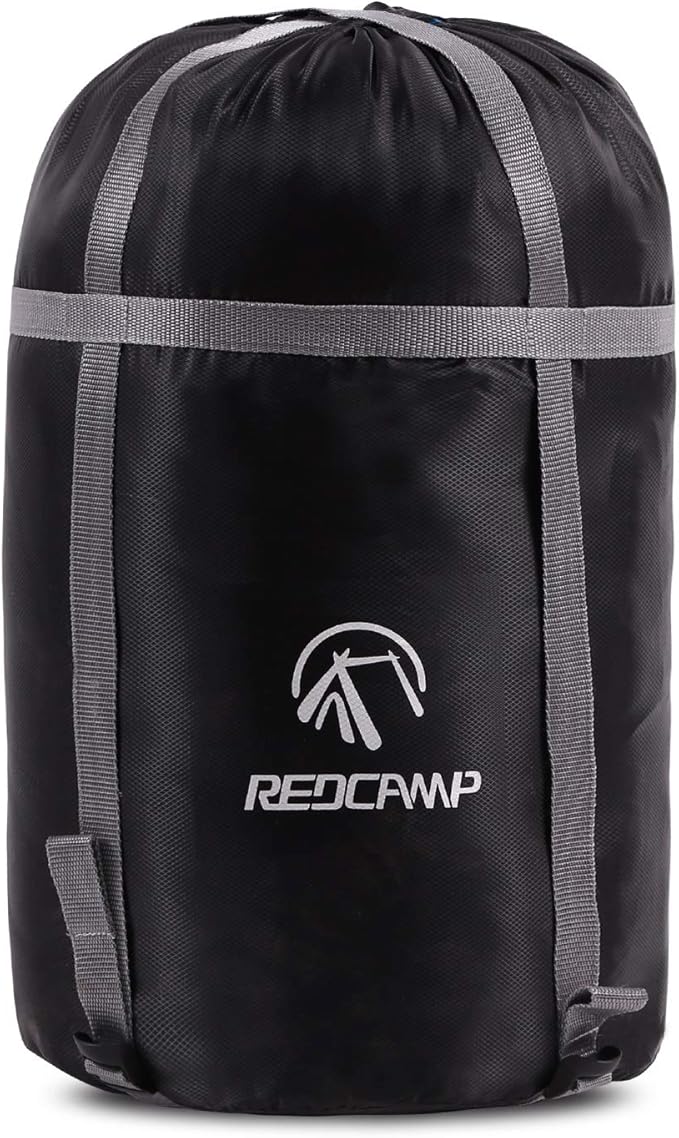 REDCAMP Sleeping Bag Stuff Sack, Black M, L, XL and XXL Compression Sack, Great for Backpacking and Camping