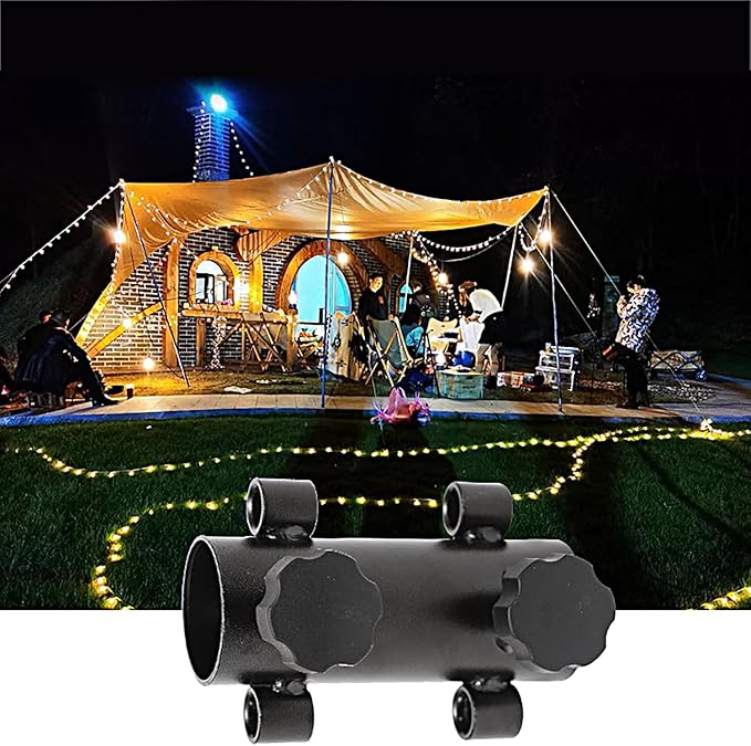 2-Pack Tent Holder Camping Tent Pole Holder, Portable Tent Holder Tube Outdoor Reinforced Windproof Shade, Tarp Pole Holder for Camping, Fishing, Hiking