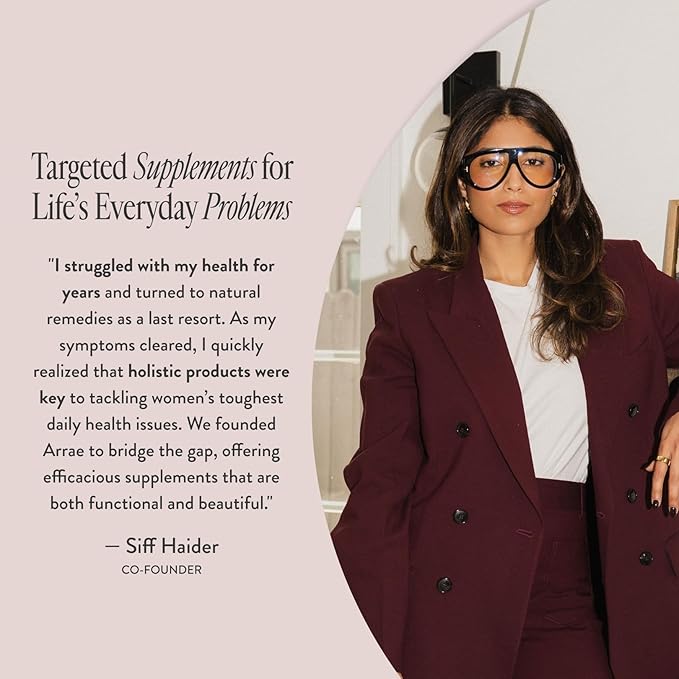 Arrae Magnesium Supplement, Magnesium Glycinate, Citrate & L-threonate, 250 mg, Support Mood, Sleep, Nerves, and Muscles,90 Capsules