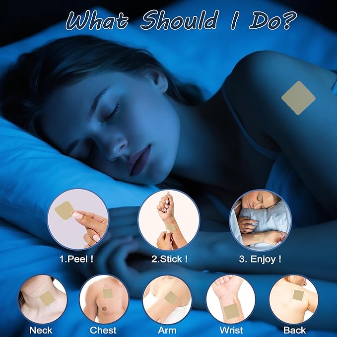 vyaji 60 Patches Sleep Patches for Adults - Natural Plant Formula Sleeping Patch for Enjoy Deep Sleep - Easy to Apply Sleep Aids - Eliminate Groggy & Wake Up Refreshed