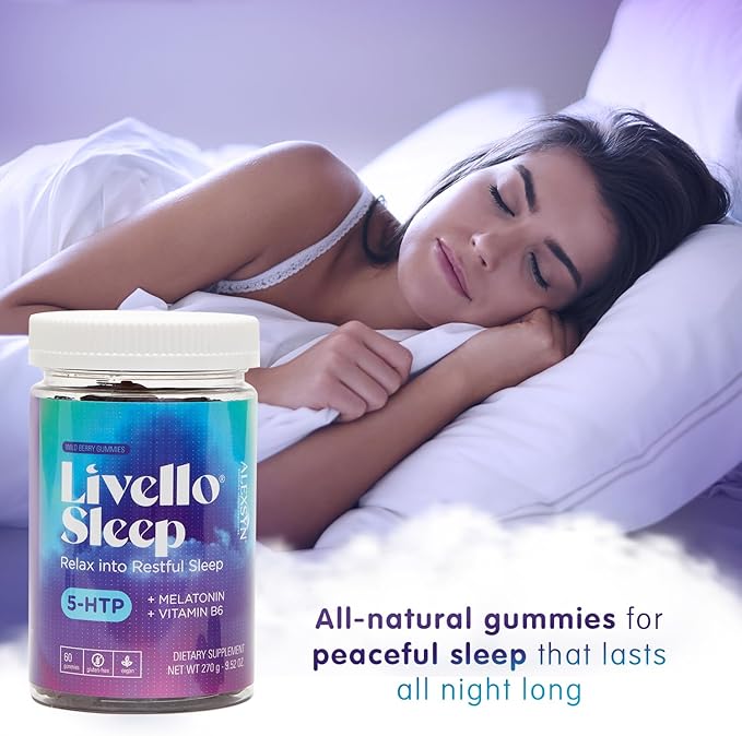 Amend GI + Livello Sleep Bundle - Digestive and Natural Sleep Support with C. Asiatica, Chitosan, 5-HTP, and Melatonin, 60 Yummy Wild Berry Gummies + 60 Capsules