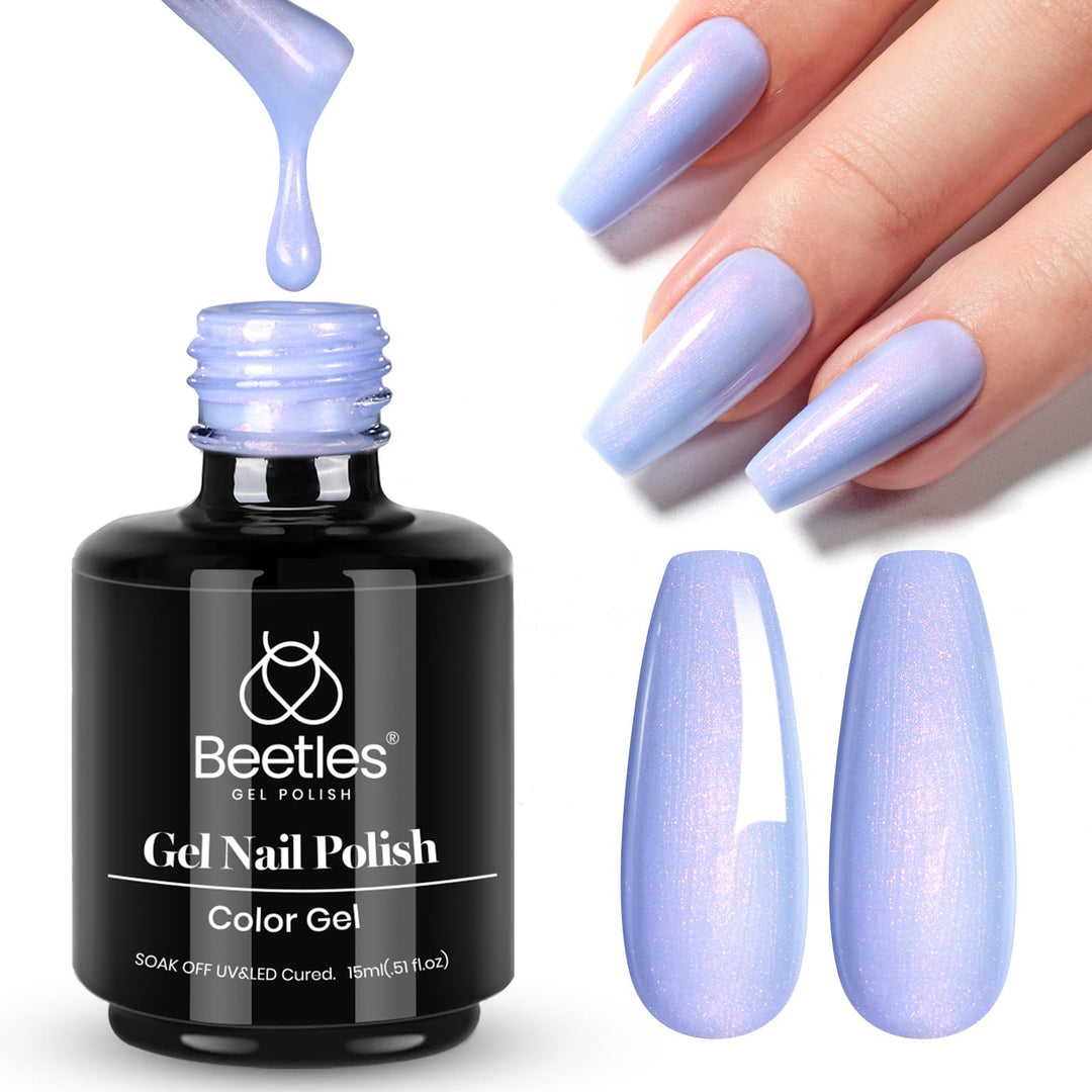 Beetles Gel Nail Polish, 1 Pcs 15Ml Dreamy Blue Pastel Mauve Lilac Gel Polish Royal Blue Aquamarine Lavender Gel Nail Polish, So