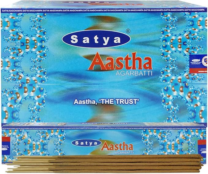 Aastha Incense Sticks and Incense Stick Holder Bundle Insence Insense Satya Incense