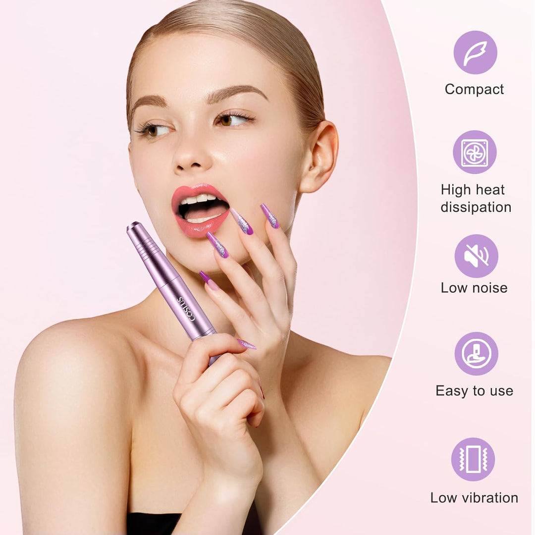 Professional Electric Nail Drill File Kit | Portable Acrylic & Gel Nail Tools