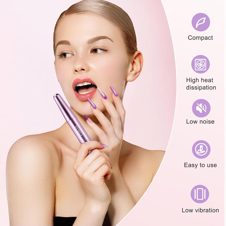 Professional Electric Nail Drill File Kit | Portable Acrylic & Gel Nail Tools