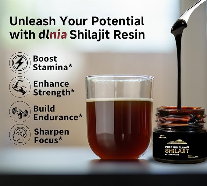 Shilajit Pure Himalayan Organic Shilajit Resin Supplement- Gold+ Grade with 85+ Trace Minerals with 75% Fulvic Acid, Overall Energy & Immune Support, Pure Shilajit for Men & Women, 65g