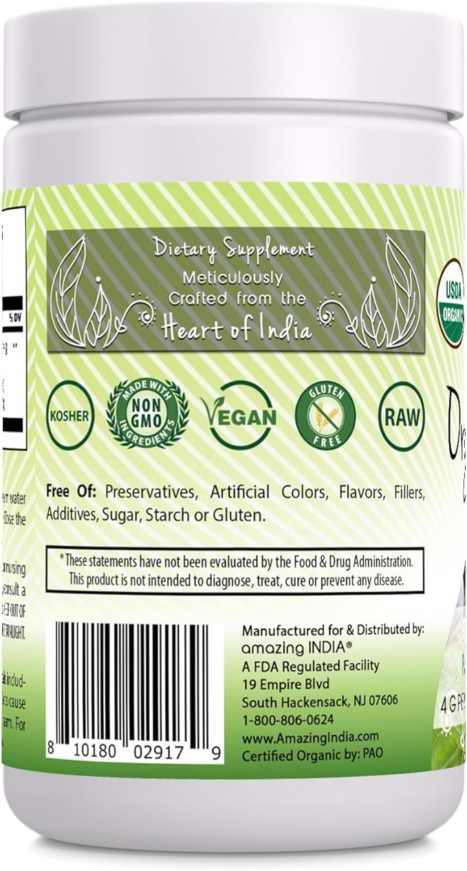 Amazing India Organic Triphala 16 Oz Powder | 113 Servings | Natural Herbal Supplement | Non-GMO | Gluten Free