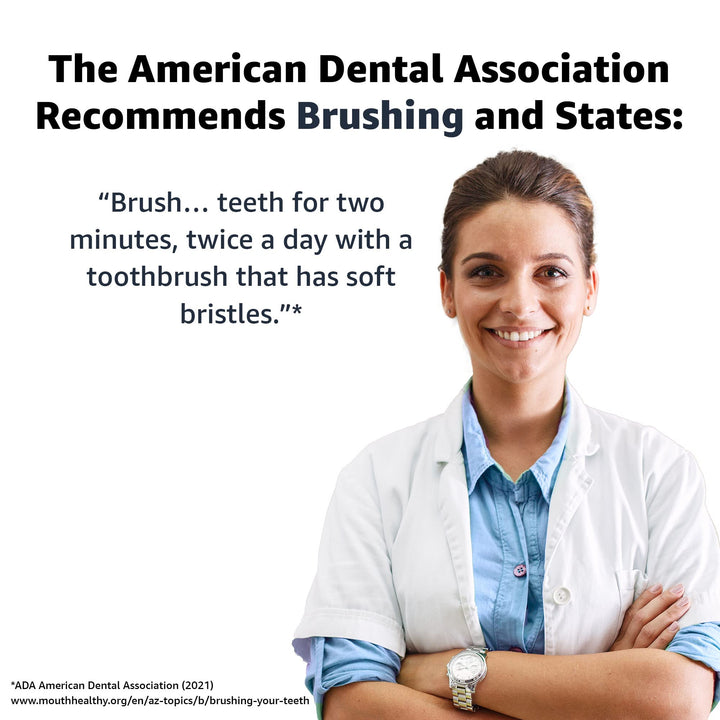 Amazon Basics Clean Plus Toothbrushes, Soft, Full, 10 Count, 1 Pack (Previously Solimo)