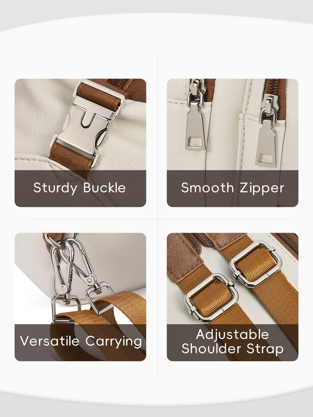 CLUCI Sling Bags for Women,Small Backpack for Women, Leather Sling Backpack Convertible Crossbody Bags for Women Travel