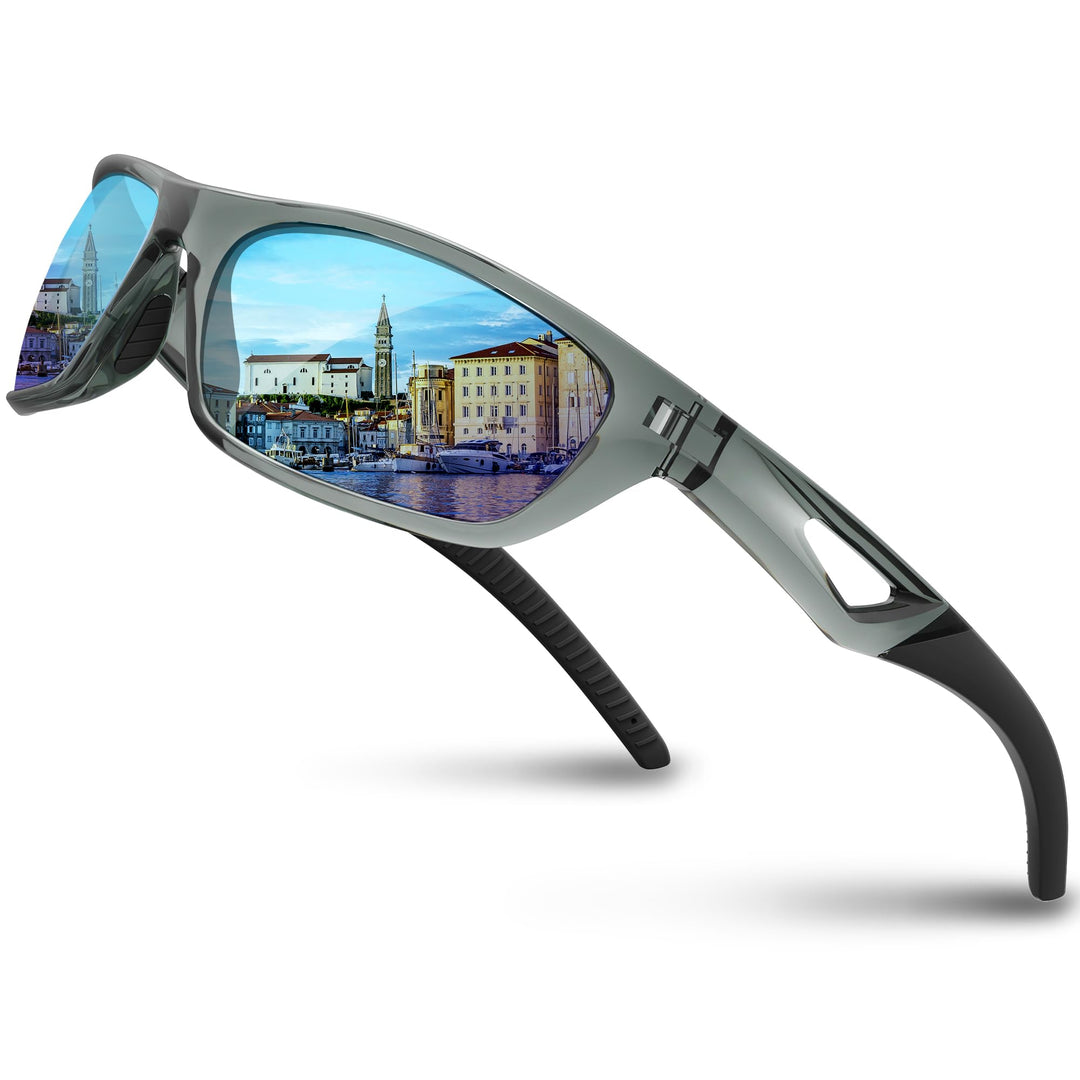 RIVBOS Polarized Sports Sunglasses Driving Sunglasses Shades for Men Women Tr90 Frame for Cycling Fishing Running RB831