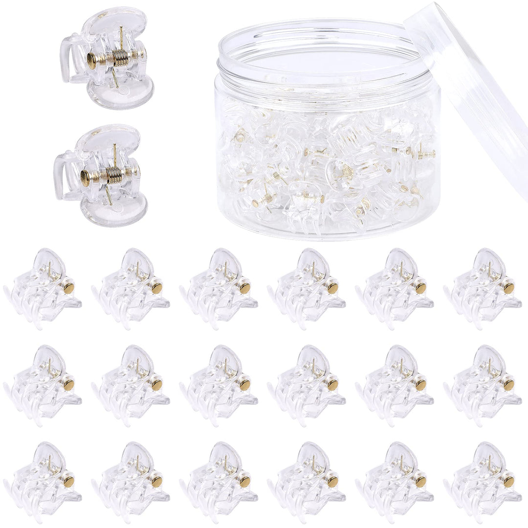 Janyun 48 Pcs Small Mini Hair Claw Clips Hair Clamps For Women Girl'S Hair (Transparent)