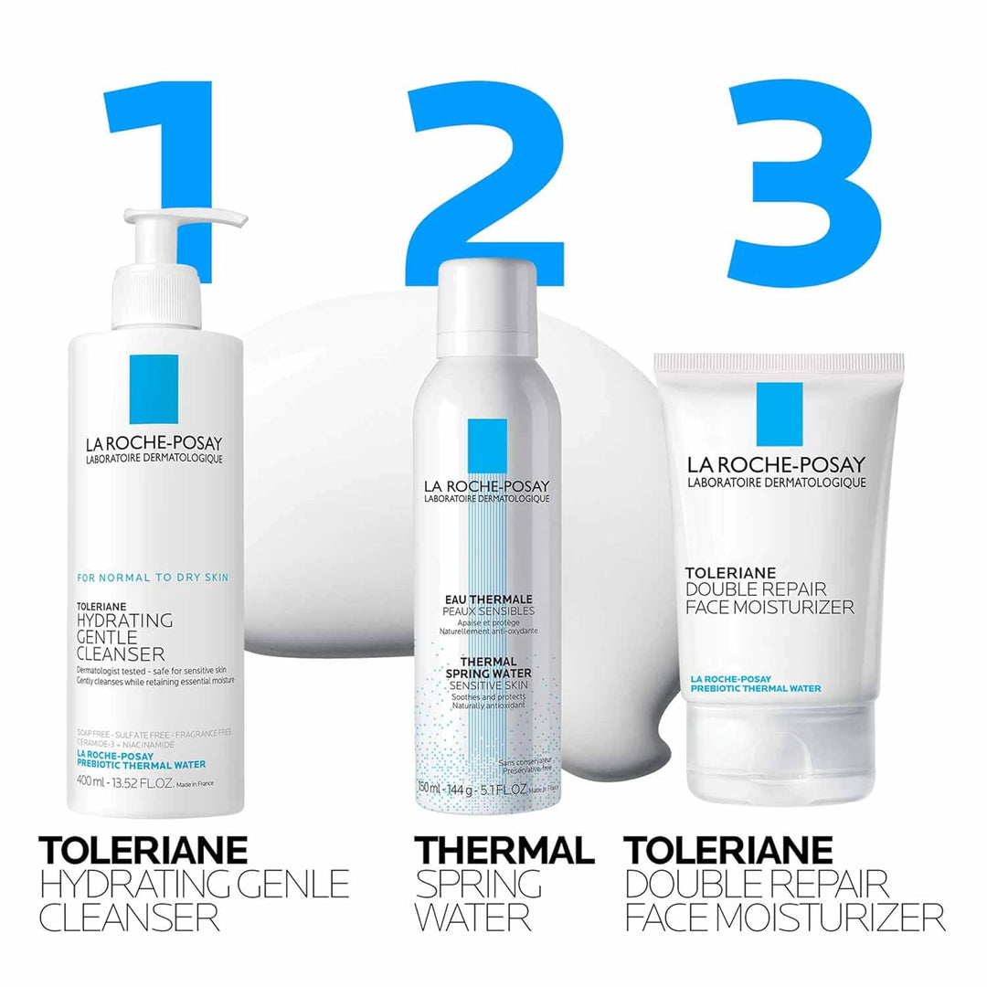 La Roche-Posay Toleriane Hydrating Face Cleanser | Niacinamide & Ceramides | Fragrance-Free, For Sensitive Skin