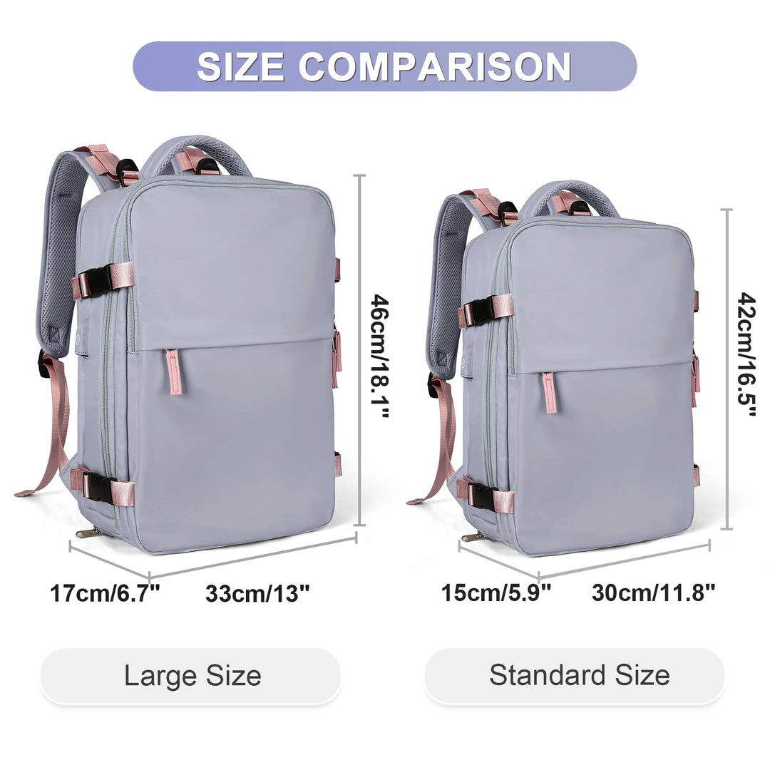 coofay Large Travel Backpack For Women Airline Approved Carry On Backpack Flight Approved Waterproof Sports Luggage Backpack Casual Daypack Small Hiking Backpack