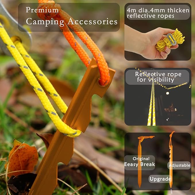 4.5X4.5m Large Camping Tarp Tent Ultralight Waterproof Hammock Rain Fly Mutifunctional Hexagon Tarpaulin Shelter for Bushcraft Picnic Backpacking Outdoor Survival (Beige Hexagonal Tarp, 15x15ft)