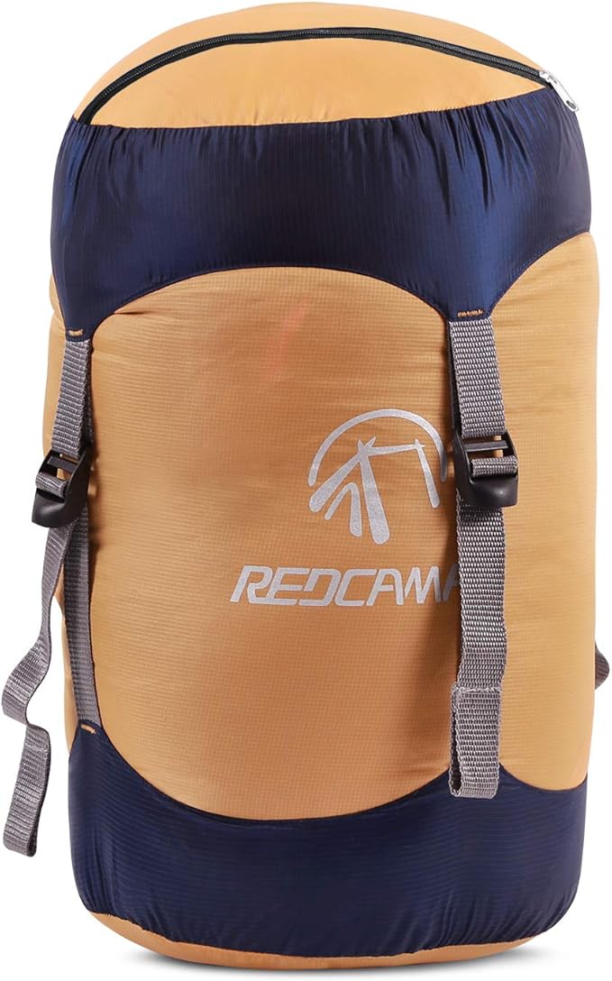 REDCAMP Nylon Compression Stuff Sack, 10L/17L/27L/40L Lightweight Sleeping Bag Compression Sack Great for Backpacking, Hiking and Camping,Blue/Yellow/Army Green/Black