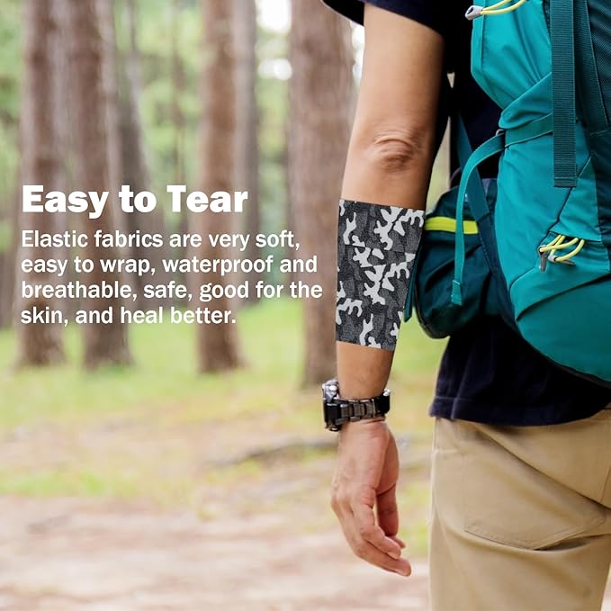 Bandages First Aid Tape Cohesive Wrap Adhesive Bandage Self Adherent (2-Inch, Camouflage-A)