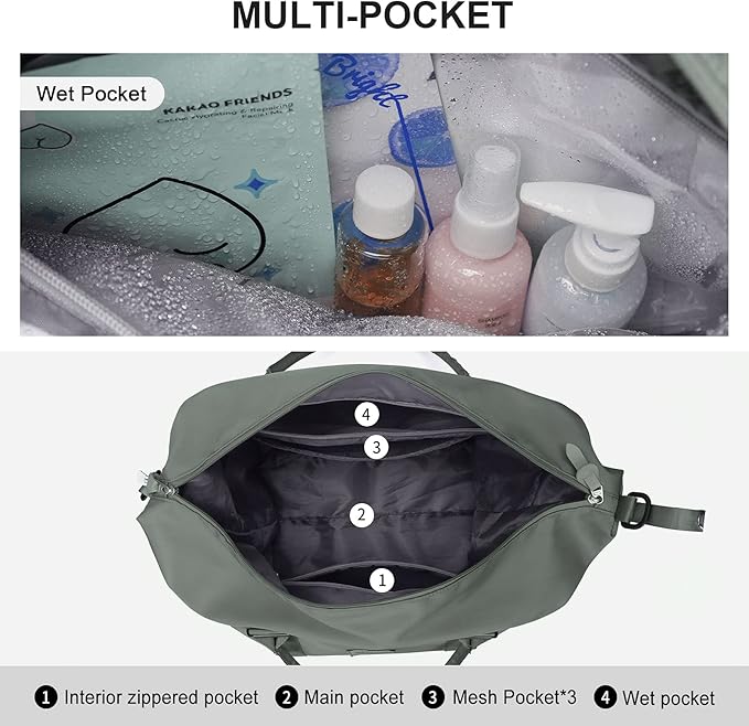 Travel Duffel Bag,Sports Tote Gym Bag,Shoulder Weekender Overnight Bag for Women