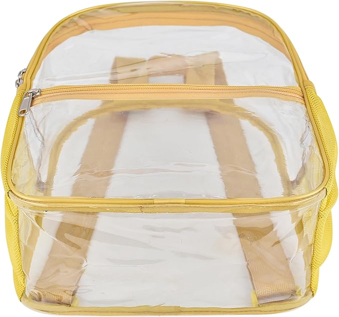 USPECLARE Clear Backpack Stadium Approved 12X11x6, Waterproof Clear Bag Stadium Backpack for Concert Work Sport Event